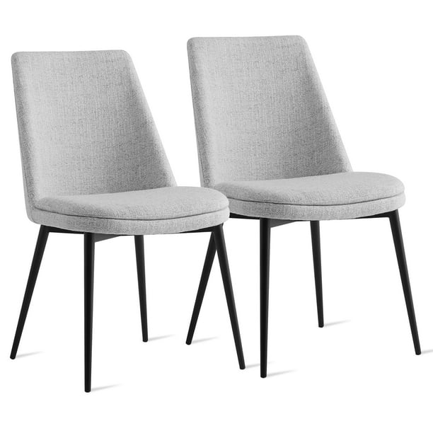 CHITA Upholstered Dining Chairs with Low Back Set of 2 for Kitchen