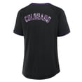 thumbnail image 3 of Women's Fanatics Black Colorado Rockies League Diva Star Raglan V-Neck T-Shirt, 3 of 3