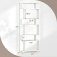 thumbnail image 3 of Costway 6-tier Storage Bookshelf S-shaped Geometric Bookcase with Anti-toppling Kits White, 3 of 9