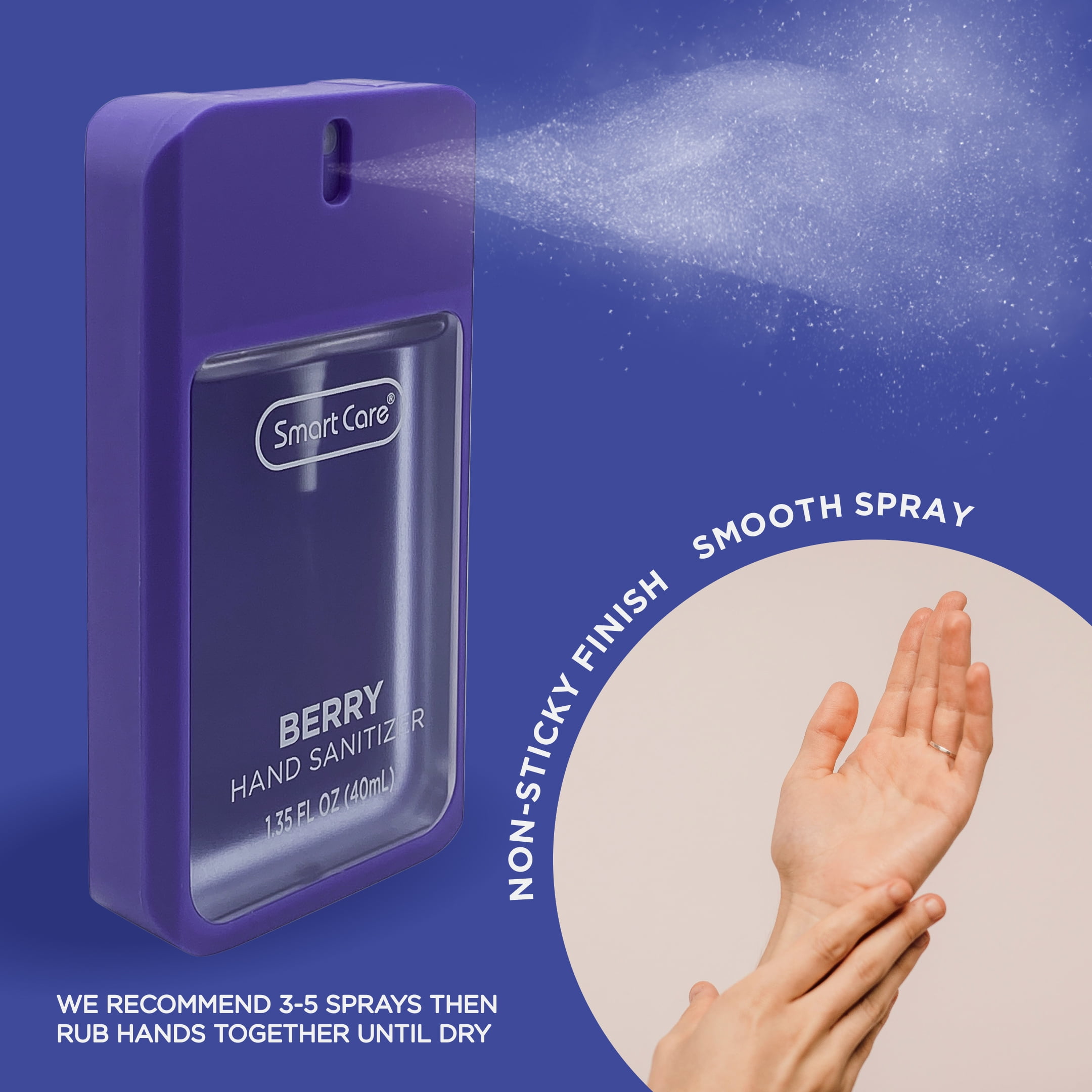 Smart Care Scented Hand Sanitizer Spray, Berry, 1.35 fl oz