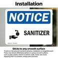 thumbnail image 3 of (2 Pack) Sanitizer Sign With Symbol OSHA Notice Sign 10 Inch X 7 Inch Vinyl Label Decal Sticker Weather Resistant, UV Protected for Workplace, Business, and Construction Site, Made in, 3 of 7