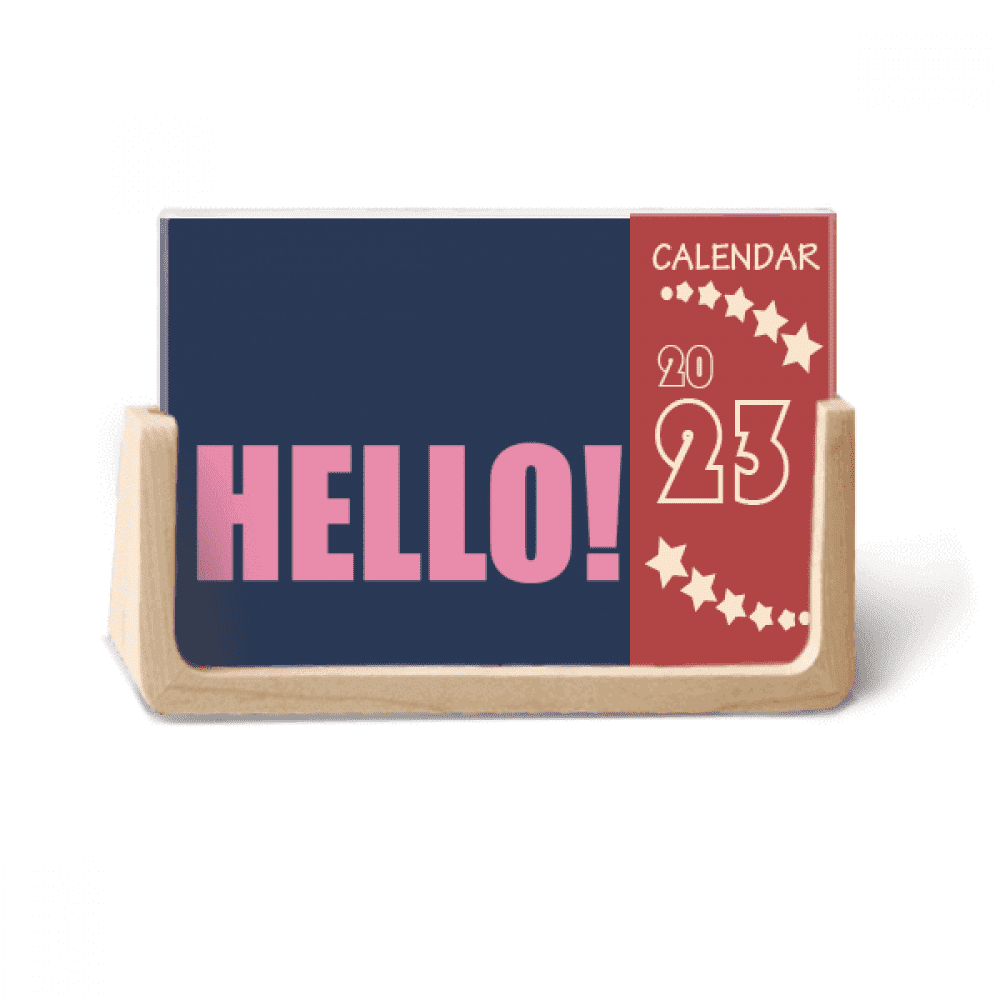 Hello Quote Black Encourage Positive Desk Calendar Desktop Decoration