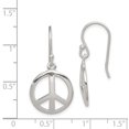 thumbnail image 2 of 925 Sterling Silver Peace Drop Dangle Earrings Inspiration, 2 of 6