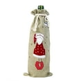 thumbnail image 7 of harmtty Xmas Linen Drawstring Red Wine Bottle Cover Champagne Bag Holiday Party Decor, 7 of 7