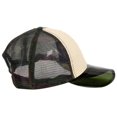 thumbnail image 4 of Trucker Visor Adjustable Sports Baseball Straw Mesh Summer Blank Mens Hat Cap, Green Tan, 4 of 7