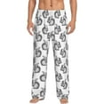 thumbnail image 2 of Goofa Black Squirrel Printed Soft Pajama Pants for Men, Wide Leg Comfy Casual Lounge Yoga Pants-XX-Large, 2 of 9