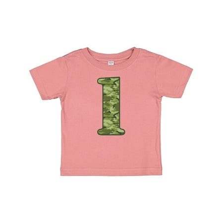 

Inktastic Green Camo 1st Birthday Gift Baby Boy T-Shirt