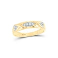 thumbnail image 3 of FB Jewels 10kt Yellow Gold His Hers Round Diamond Cluster Matching Wedding Set 3/4 Cttw, 3 of 4