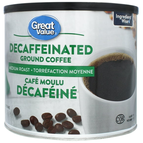 Great Value Decaffeinated Ground Coffee, 642 g