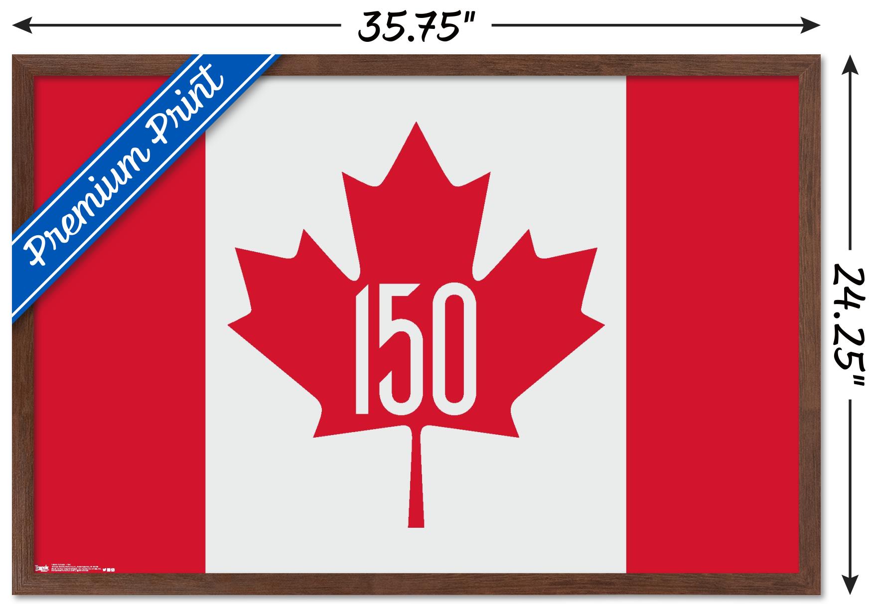 Canada - 150th Anniversary Wall Poster, 22.375" x 34" Framed