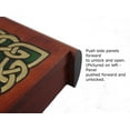 thumbnail image 3 of Celtic Knot Decorative Wood Box Secret Opening Jewelry Keepsake Handmade Trick Puzzle Wood Box Made in Poland, 3 of 6