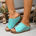 thumbnail image 2 of THDHVS Womens Wedge Sandals,Comfortable Sandals for Women,Gladiator Slides with Wedge Heel for Casual Comfortable Sky Blue, 2 of 10