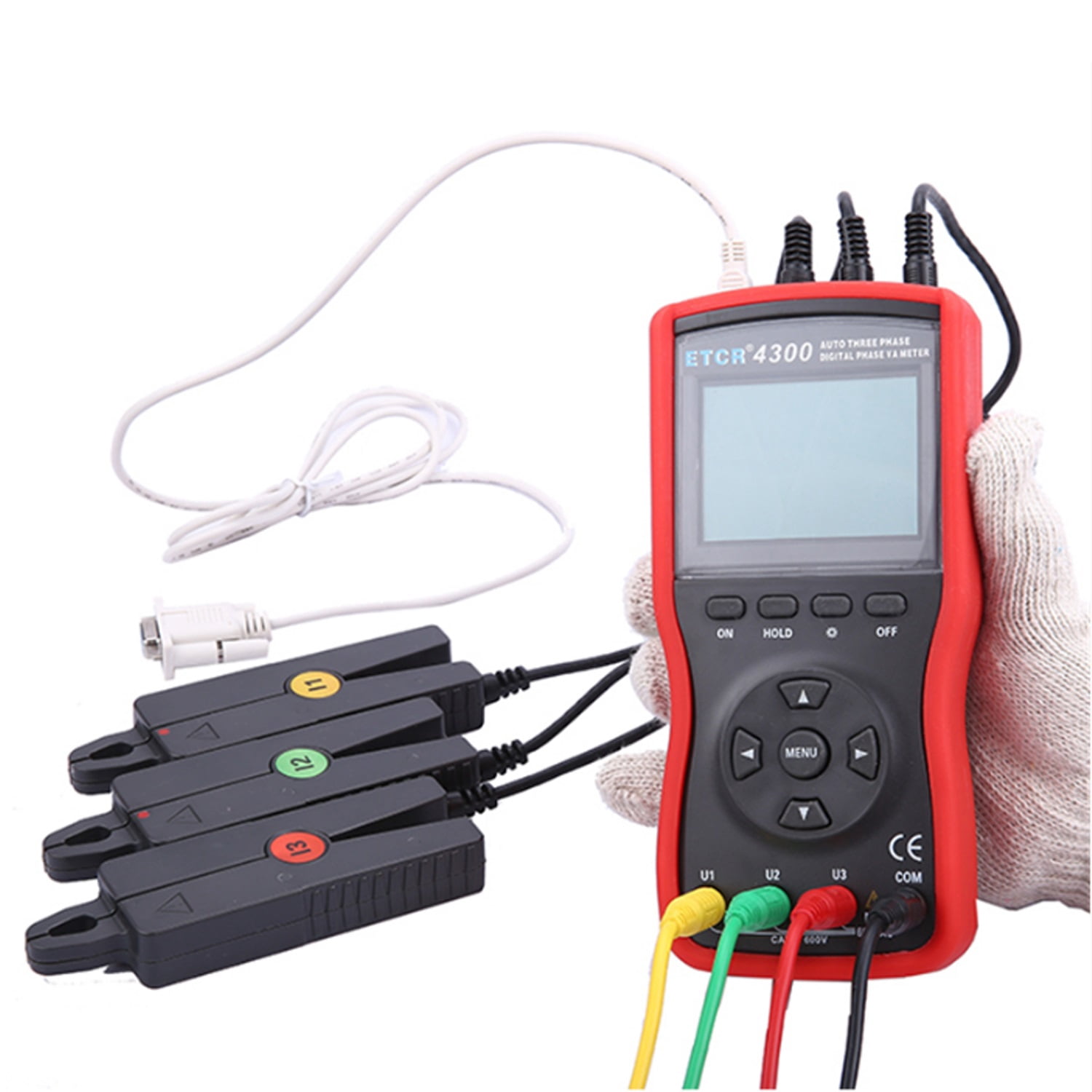 Small Tip Current Clamp Three Phase Meter Digital Volt-ampere Meter AC Voltage Current Tester Detector ETCR4300