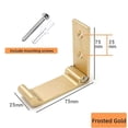 thumbnail image 2 of 5-Pack Folding Hooks Wall Door Clothes Coat Hat Bags Hangers Space Saving Racks Holder Aluminum Alloy Kitchen Bathroom Rustproof Towel Hooks, 2 of 5