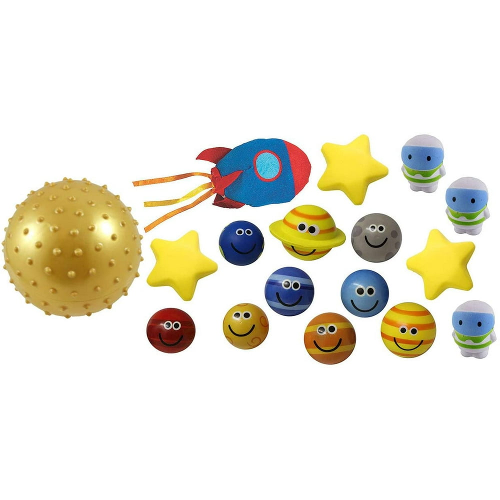 Space Playset 17 Piece Cute Solar System Theme Toy Set Educational Learning Toy Outer