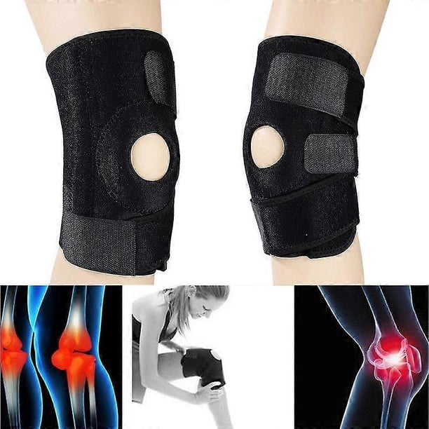 Rodillera deportiva ajustable con almohadillas protectoras de seguridad.