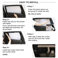 thumbnail image 3 of 2pcs 50cm Car Sun Shade Side Window Curtain Auto Foldable Uv Protection Accessories Black Pure Cloth Auto Accessories, 3 of 6