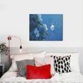 thumbnail image 4 of Logiee Hibiscus Flowers Calm Water Print Canvas Wall Art ,Art Poster,Canvas Decorative Picture,Decor Wall Pictures for Living Room Bedroom Bathroom,Ready to Hang, 4 of 6