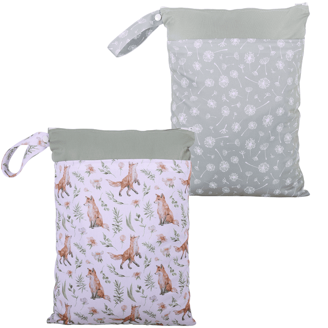 Cloth Diaper Wet Dry Bags Waterproof Washable for Stroller, Diapers