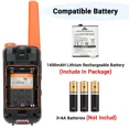 thumbnail image 4 of Rechargeable Walkie Talkie, 4Pack F22 FRS Two Way Radio With LED Light,  22 Channels, NOAA Weather Alerts, for Camping Family, 4 of 8