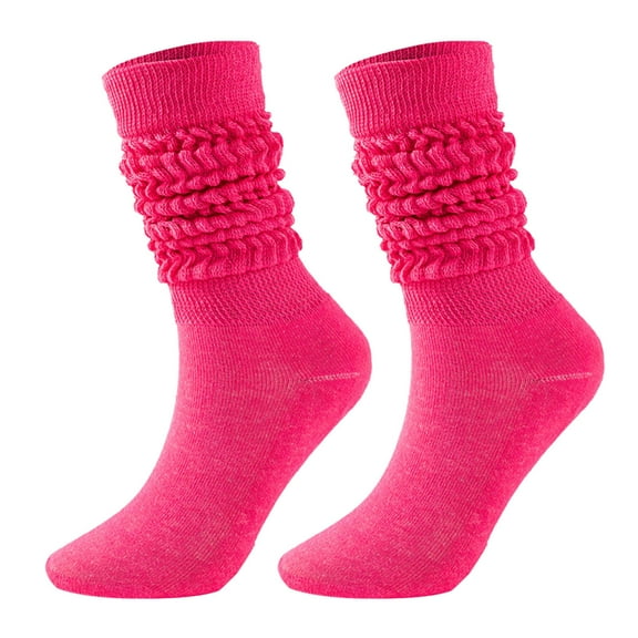 Audhol Scrunch Socks Medium High Tube Socks Fashionable and Versatile Socks Men and Women Socks of The Same Style Women's Socks Purple1 One Size