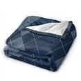 thumbnail image 3 of ZNDUO Lightweight Microfiber Bed Blanket, Argyle Diagonal Geometric Seamless Pattern Super Soft Flannel Cozy Throw Blankets, 60"x50", 3 of 8