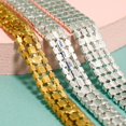 thumbnail image 4 of Cadena de diamantes de garra blanca cosida a mano Cinturón de diamantes de varias filas Ropa decorativa Bolso Accesorios Material de accesorios Cadena de garra, 4 of 6
