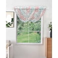 thumbnail image 2 of Waterfall Valances for Windows, Red Blue Coral Coastal Kitchen Sheer Valance Curtains, Summer Beach Seaside Nautical Rod Pocket Elegant Swag Valances for Living Room Bedroom, 47.2"x38.5", 1 Panel, 2 of 8