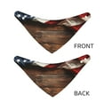thumbnail image 3 of Naloa Rustic American Flag Wood Dog Bandana Large and Small-Dog Scarf Bib Handkerchief Accessories for Dogs and Cats(S-L)-Medium, 3 of 5
