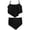 X1Black, variant on lnmuld Kids Swimsuits Girls Two Piece Swimsuit Solid Color Tankini Set for Youth Summer Beach Pool Swimwear Comfortable Kids Swim Outfit Size:10-11 Years