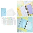 thumbnail image 5 of enqiretly PU Leather Notebook Binder Clear Binder Pockets Budget Envelope Blue, 5 of 5