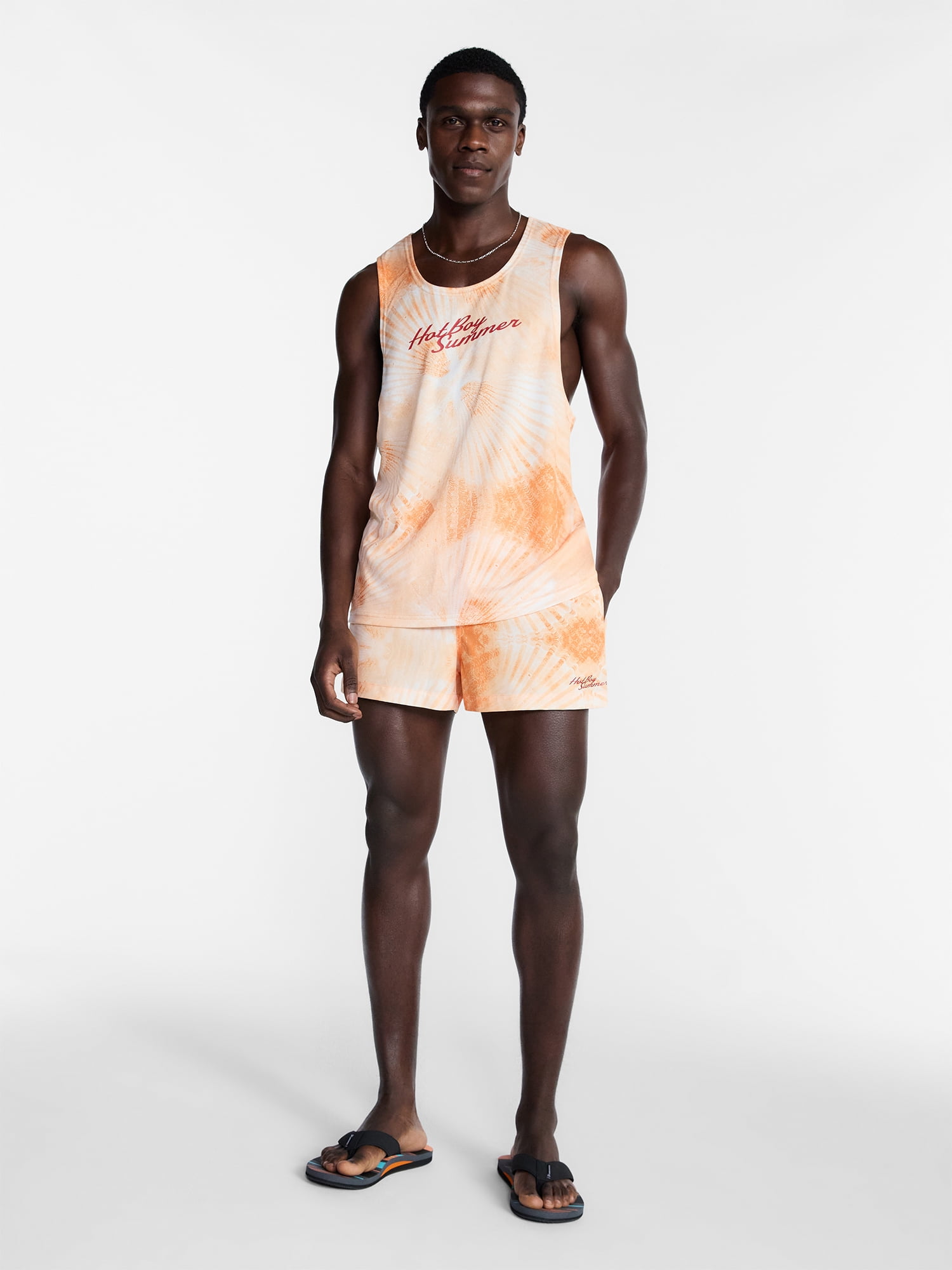 Hot Boy Summer by Megan Thee Stallion Men’s 3'' inseam Mesh Swim Shorts, Sizes S-3XL