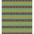 thumbnail image 3 of Retro Duvet Cover Set, Retro Style Tribal Aztec Motif Pattern with Geometric Details, Decorative 2 Piece Bedding Set with 1 Pillow Shams, Twin Size, Brown Marigold Turquoise, by Ambesonne, 3 of 3