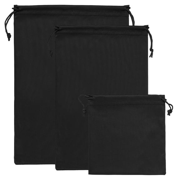 Uxcell Ski Goggle Bag, 3 Pack Microfiber Pouch Protective Storage Case Sleeve, Black