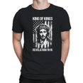 thumbnail image 2 of Patriotic Faith King of Kings Men's Black T-shirt, 2 of 3