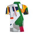 thumbnail image 4 of Afuyipoi Men's Geometric Print Zip Shirt,V-Neck Full-Zip Front Lightweight Casual T-Shirts Multicolor M, 4 of 6