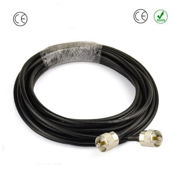 Car Mobile Amateur Radio Antenna Extension Cable UHF PL259 RG58 Coax Cable 10m