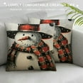thumbnail image 3 of PRATYUS   Christmas Pillow Covers Snowman Snow Decorative Throw Pillow Covers Decoration Holiday Home Party Cushion Case for Couch Sofa White, 3 of 5