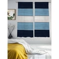 thumbnail image 3 of Navy Blue Wood Grain Sheer Curtains 2 Panels Set Vintage Dark Blue Gradient Wooden Plank Sheer Window Curtains Light Filtering Rod Pocket Voile Drapes for Bedroom Living Room 52"x63", 3 of 8