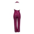 thumbnail image 4 of Jumpsuit Summer New European And American Jumpsuit Lady'S Sleeveless Halter Neck Sequin Pants Women,Pink Women'S Polyester Jumpsuit S, 4 of 4