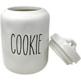 thumbnail image 2 of White Cookie Jar With Lid Large Capacity Porcelain Ceramic Kitchenware Tableware Pantry Cookie, 2 of 6