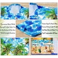 thumbnail image 6 of HAPPY BAY Men's Hawaiian Shirts Short Sleeve Button Down Shirt Men's Hawaii Shirts Boho Holiday Casual Summer Beach Shirts for Men Funny 5XL Water Surfing, Bright Blue, 6 of 6