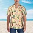 thumbnail image 2 of Gukieu Groovy American Western Footwear Print Men's Short-sleeved Shirts, Button-down Lapel Hawaiian Shirts, T-shirts, Beach Vacation Summer Casual Wear,Medium, 2 of 7