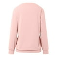 thumbnail image 4 of Women’S Sweatshirt Long Sleeve Sweatshirt for Women Oversized Pullover for Women Light Pink Crewneck Sweatshirt Fall Sweatshirts for Women 2025 Trendy Clothes for Teen Girls, 4 of 5