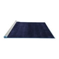 thumbnail image 2 of Ahgly Company Machine Washable Indoor Square Abstract Blue Contemporary Area Rugs, 5' Square, 2 of 4