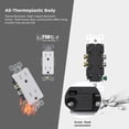 thumbnail image 5 of ELEGRP Decorator Wall Receptacle Outlet, Tamper Resistant 15 Amp Standard Electrical Wall Outlet, Residential Grade, Self-grounding, 125V, Wall Plate Included, UL Listed, Glossy White, 10 Pack, 5 of 11