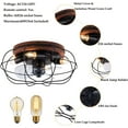 thumbnail image 5 of Miumaeov 18" Ceiling Fans with Lights Remote Control, Caged Bladeless Ceiling Fan with 3 Wind Speed Timer Control, Enclosed Flush Mount Low Profile Ceiling Fan for Kitchen Bedroom, Black, 5 of 9