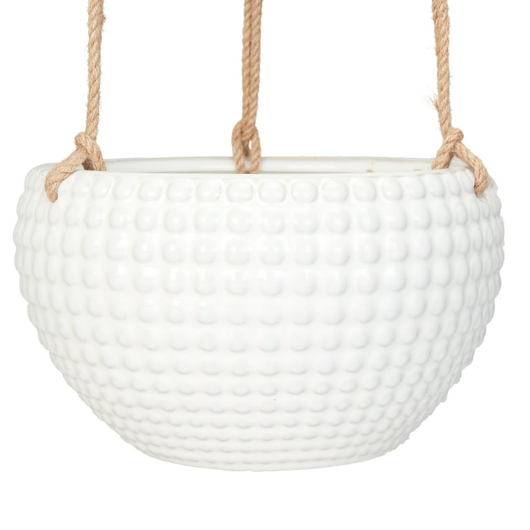 Better Homes & Gardens Dots Two-Tier Hanging Planter in White Better Homes & Gardens Dots Two-Tier Hanging Planter in White