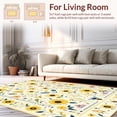 thumbnail image 2 of ODIKA 6'x9' Machine Washable Non-Slip Area Rug, Abstract Bee Charmed and Graceful Sunflower Floral Patterned High Traffic Rug, Yellow, 198514, 2 of 7