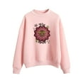 thumbnail image 4 of CEHVOM Femmes Décontractée Impression en Vrac Manches Longues Sweat-Shirts Hauts, 4 of 5